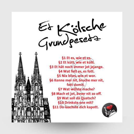 ET KÖLSCHE GRUNDGESETZ weiß ET KÖLSCHE GRUNDGESETZ weiß