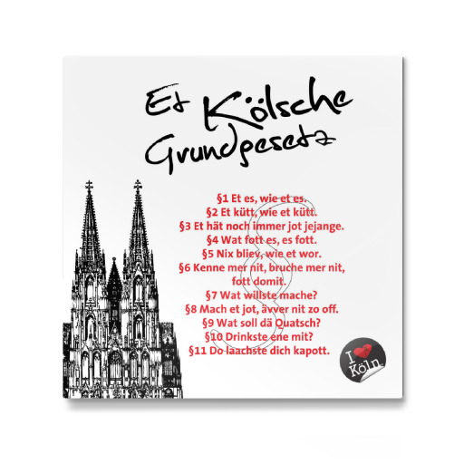 ET KÖLSCHE GRUNDGESETZ weiß