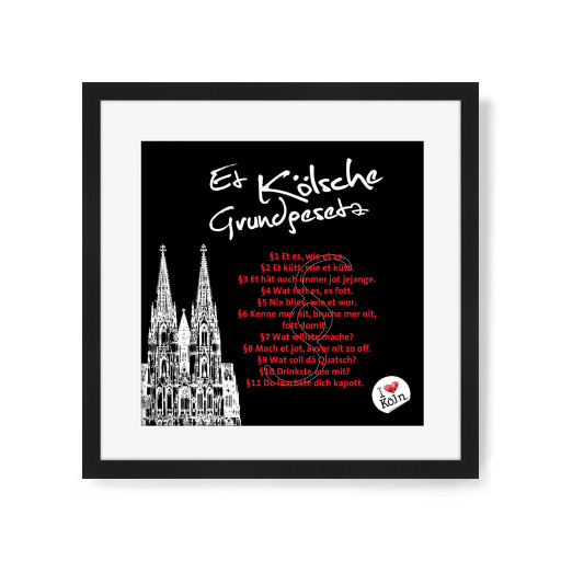 ET KÖLSCHE GRUNDGESETZ schwarz