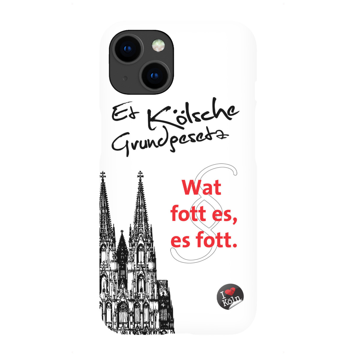 iPhone "WAT FOTT ES ES FOTT weiß" Premium-Case Handyhülle artboxONE