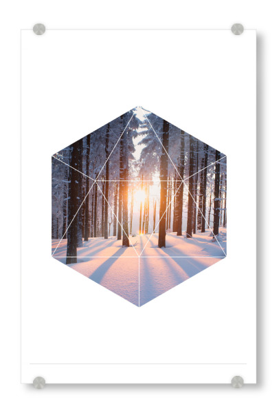 Acrylglasbild "Winter Landscape" artboxONE - Natur
