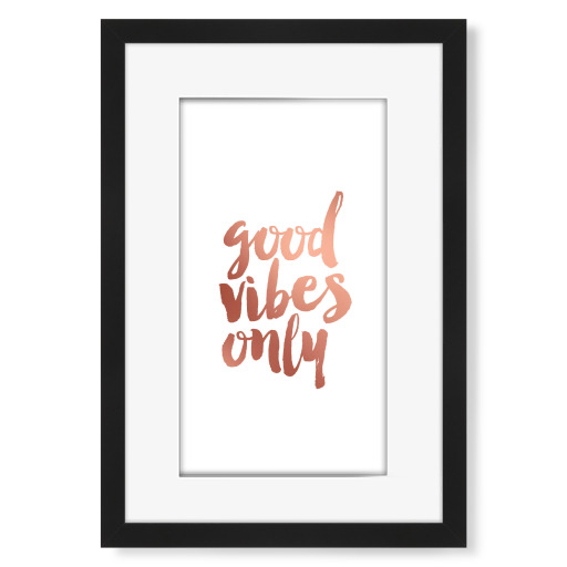 Purchase the Good Vibes Only Rose Gold as a Poster at artboxONE