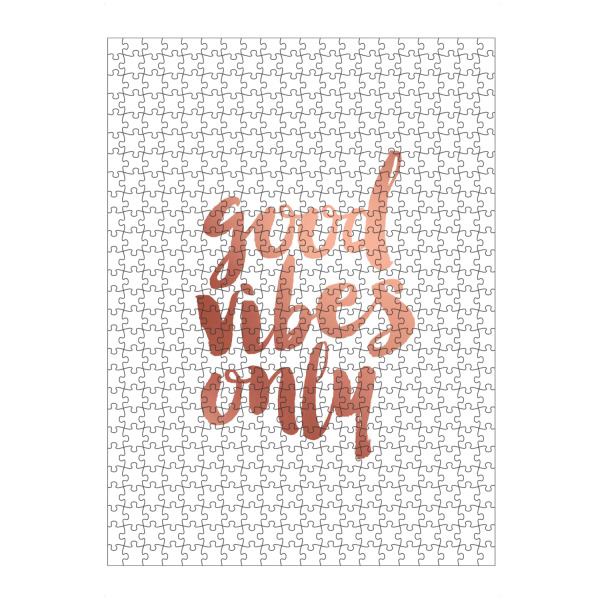 Puzzle Ravensburger "Good Vibes Only Rose Gold" artboxONE - Typografie - Rose gold,Laune,Good,Vibes - Bild rose gold