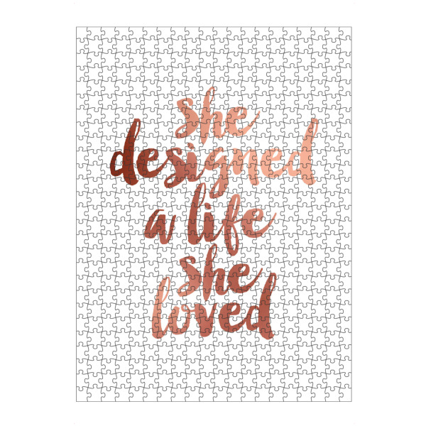 Puzzle Ravensburger "She Designed A Life She Loved 2" artboxONE - Typografie
