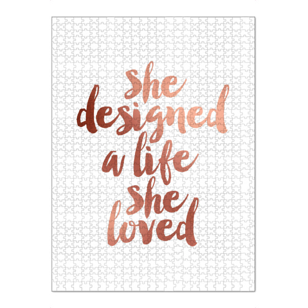 Puzzle Ravensburger "She Designed A Life She Loved 2" artboxONE - Typografie
