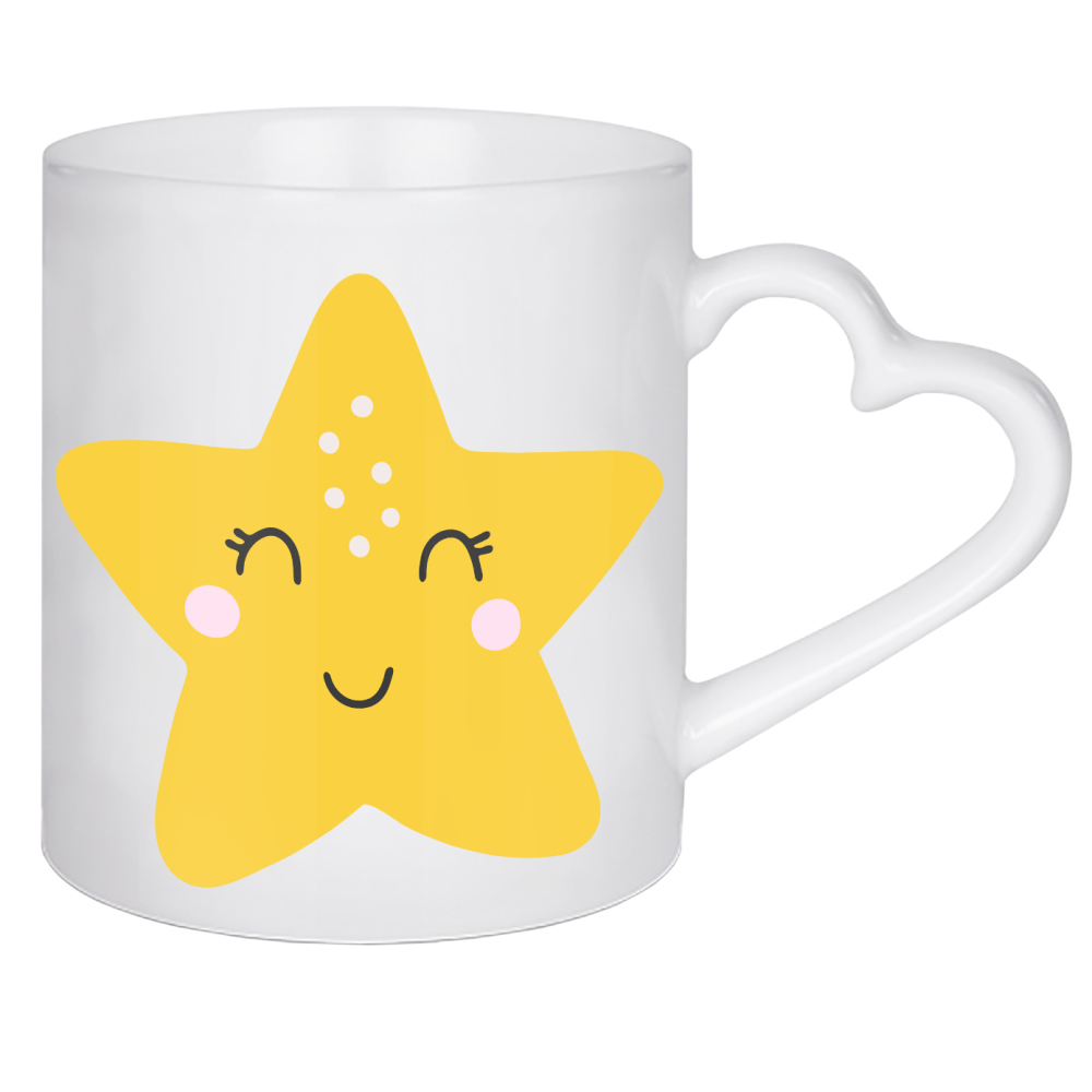 Herztasse "Fröhliche Sternenkunst" artboxONE - Für Kinder - Stern,Boho,Babystern,Glücklich,Abstrakt,Druck,Kunst,Kind,Kind,Kind element