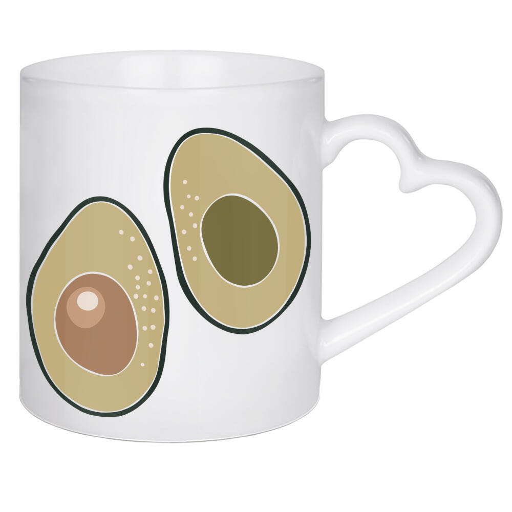 Herztasse "Boho Avocado-Frucht abstrakt" artboxONE - Essen & Trinken / Obst & Gemüse