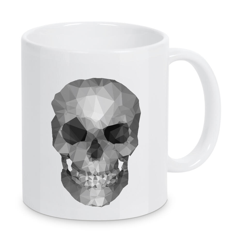 Tasse "Polygons skull black" artboxONE - Geometrie
