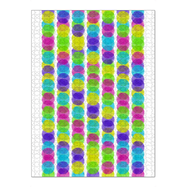 Puzzle Ravensburger "Colorful dots I" artboxONE - Abstrakt - Dots,Stamp,Druck,Bunt,Punkte,Colorful,Glitzer,Konfetti - Bild dots