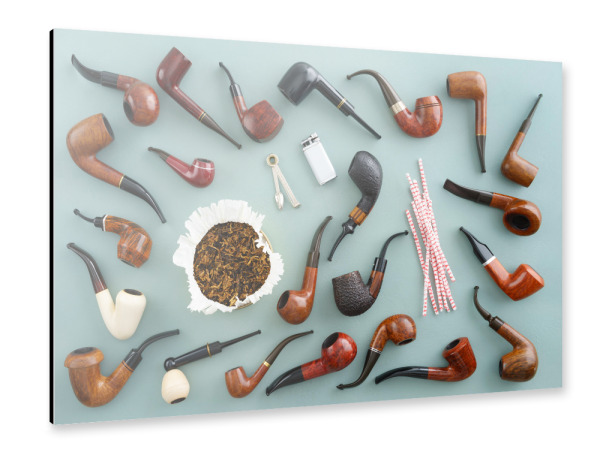 Alu-Dibond "Collection of pipes 2" 30x20 cm artboxONE