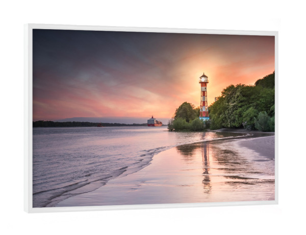 Poster mit weißem Rahmen "Wittenbergener Strand" artboxONE - Städte / Hamburg,Natur,Reise / Strand und Meer