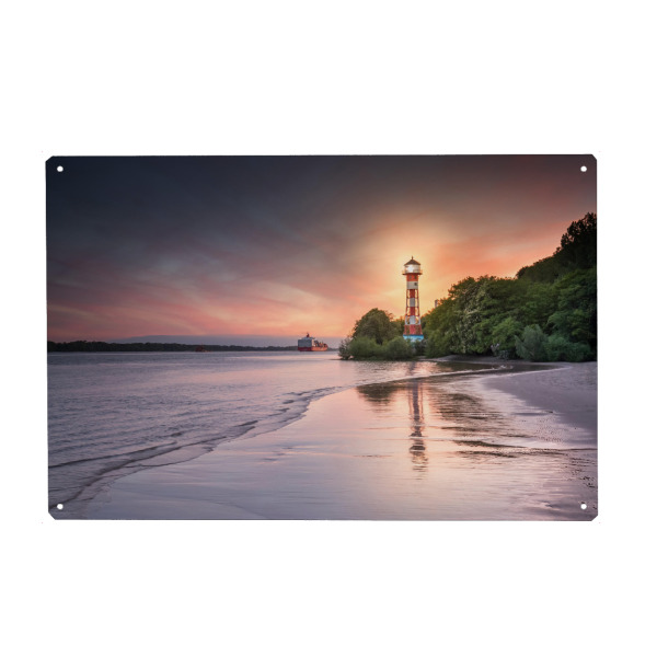 Holzbild "Wittenbergener Strand" artboxONE - Städte / Hamburg,Natur,Reise / Strand und Meer