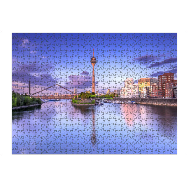 Puzzle Ravensburger "Düsseldorfer Rheinturm II" artboxONE - Städte,Architektur,Städte / Düsseldorf