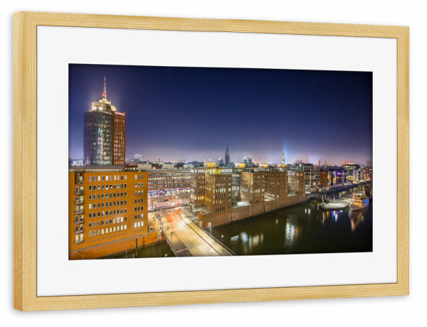 Poster mit Rahmen kiefer "Hafencity IV" artboxONE - Städte,Städte / Hamburg,Architektur
