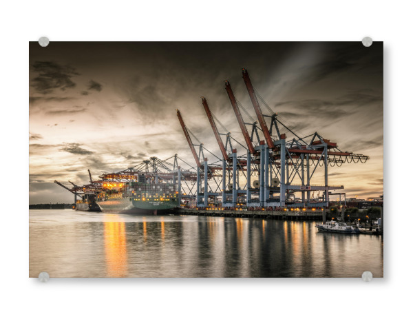 Acrylglasbild "Waltershofer Hafen VI" artboxONE - Städte,Städte / Hamburg