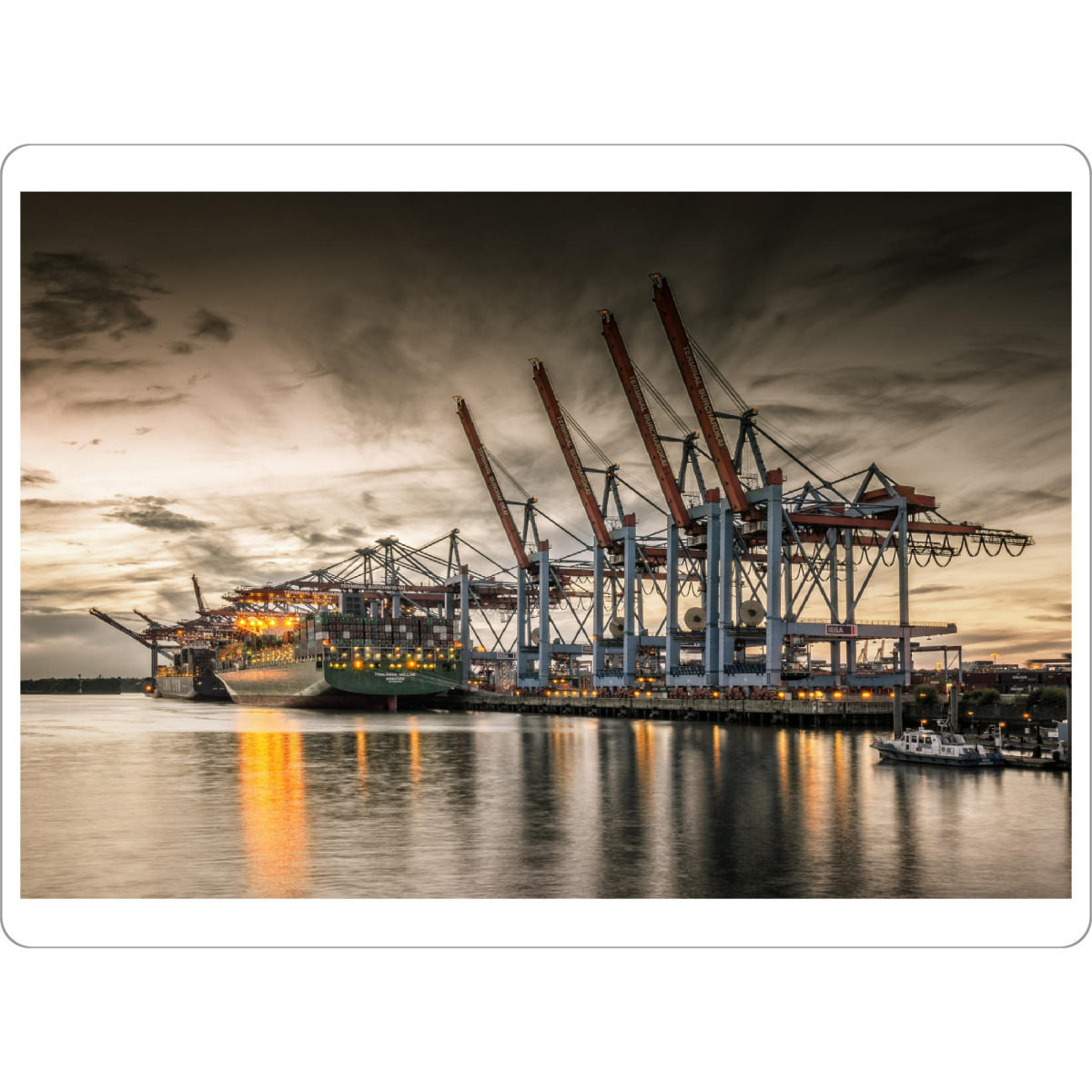 Tischset "Waltershofer Hafen VI" artboxONE - Städte,Städte / Hamburg