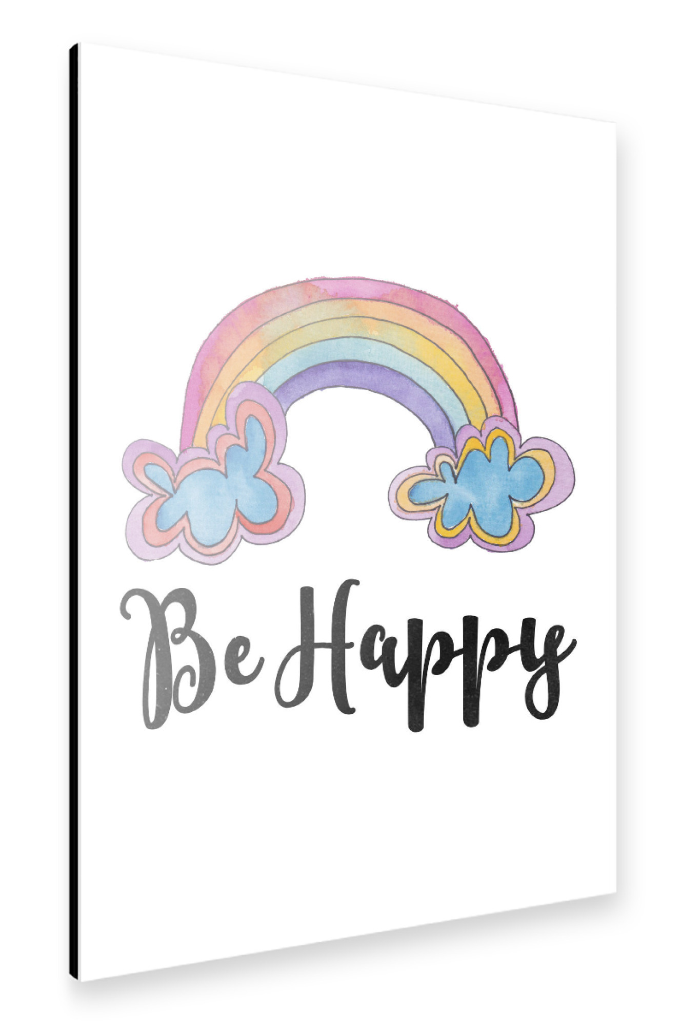 Alu-Dibond "Be Happy Quote" 30x20 cm artboxONE