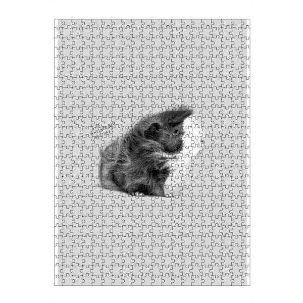 Puzzle Ravensburger "Cavy Hair" artboxONE - Für Kinder,Tiere,Schwarzweiß