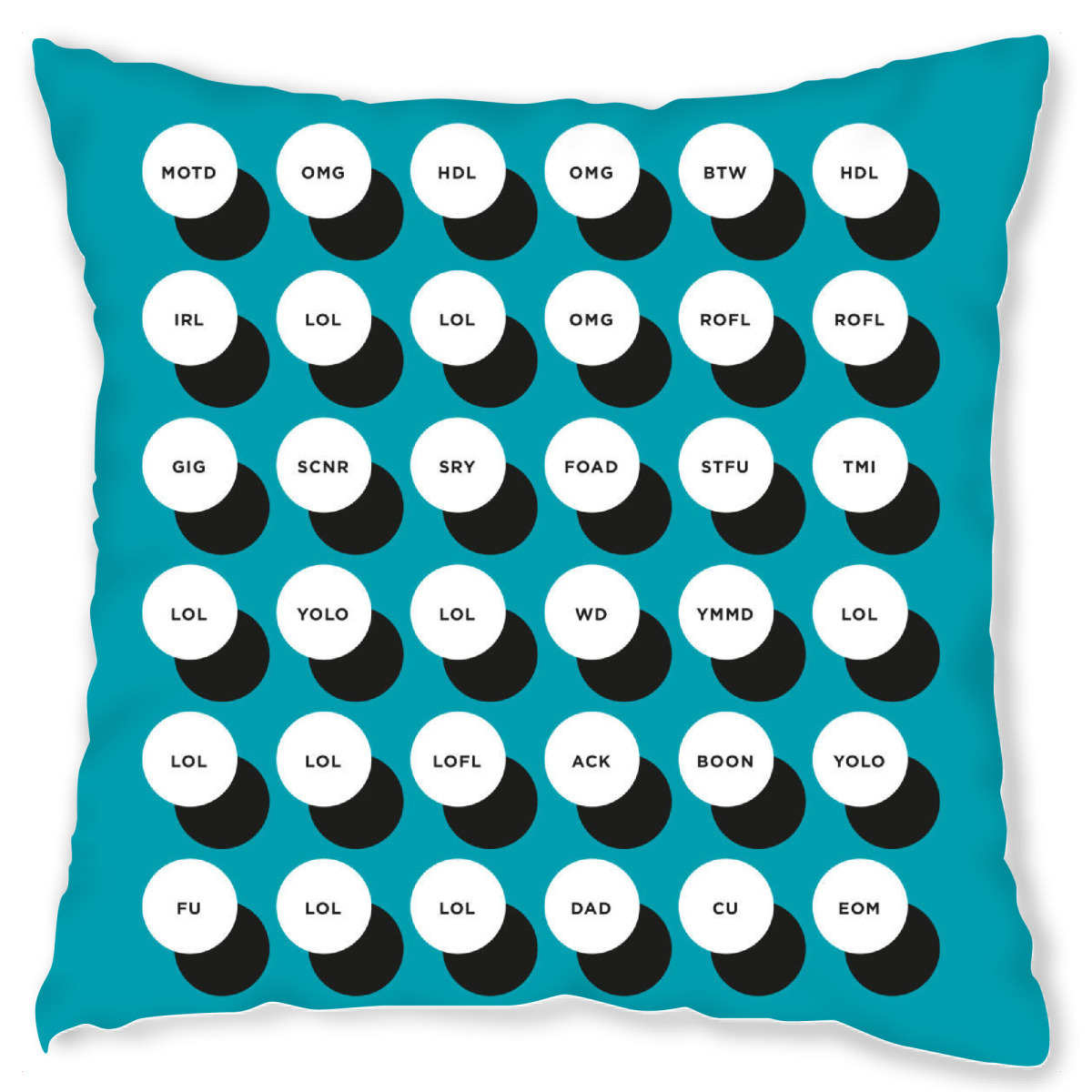 Design-Kissen "LOL-YOLO-OMG" artboxONE - Typografie,Geometrie