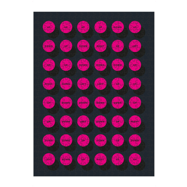 artboxONE Puzzle "Up-Down-Left-Right" artboxONE - Typografie,Geometrie - Geschäft,Typografie,Kreise,Muster,Hoch,Runter,Links,Rechts