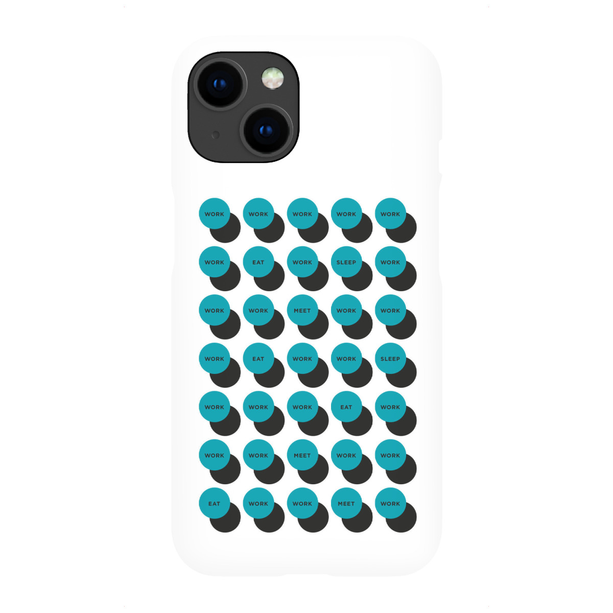 "Work-Eat-Meet-Sleep"für iPhone - Premium-Case Handyhülle artboxONE