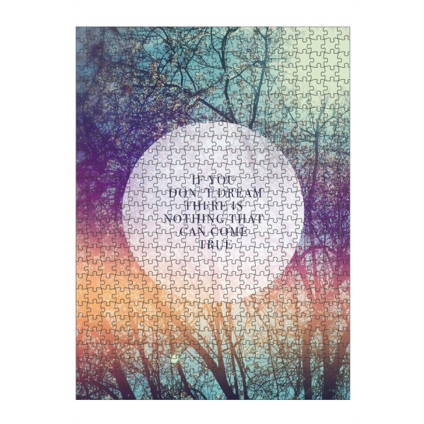 Puzzle Ravensburger "Dream" artboxONE - Typografie,Natur - Kreis,Spruch,Typografie,Natur,Baum,Himmel,Bunt,Traum - Bild Kreis