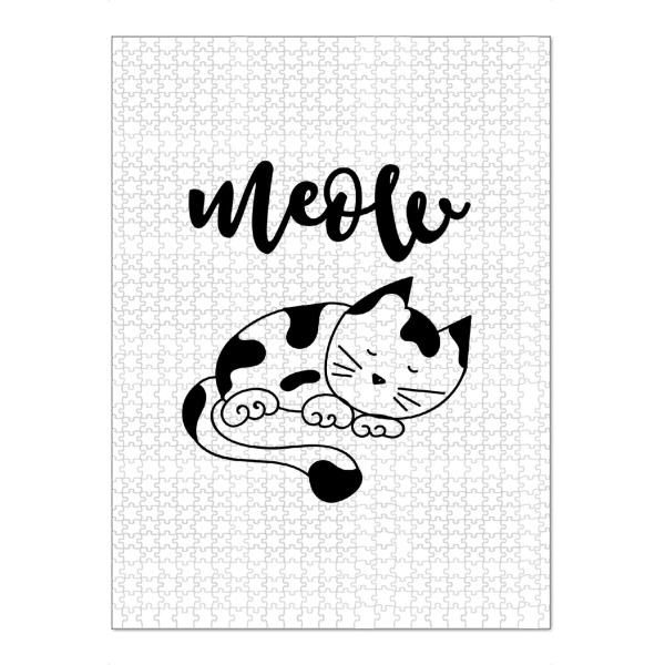 Puzzle Ravensburger "Cat Meow" artboxONE - Tiere,Schwarzweiß