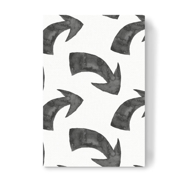 Leinwandbild "Arrows" artboxONE - Typografie,Abstrakt,Schwarzweiß,Geometrie