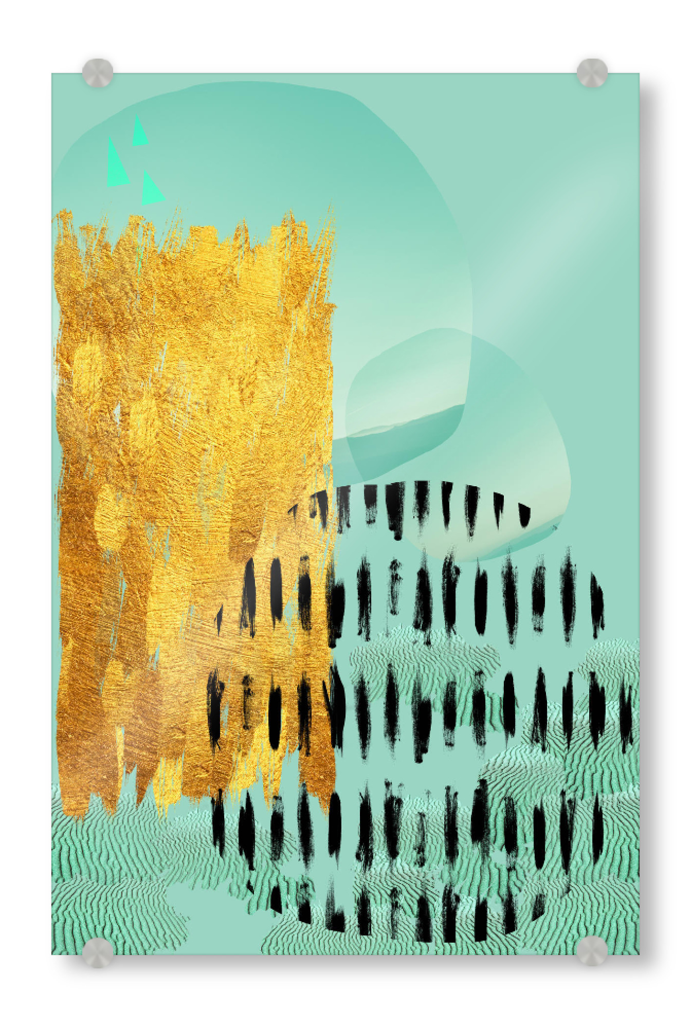 Acrylglasbild "Mint Abstract No. 2" artboxONE - Abstrakt