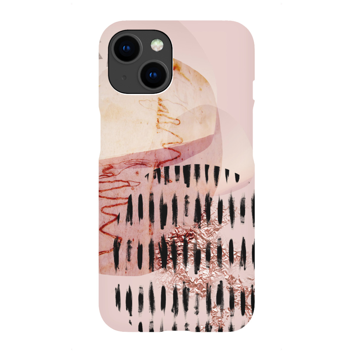 iPhone "Abstract Scandi in Blush Pink" Premium-Case Handyhülle artboxONE