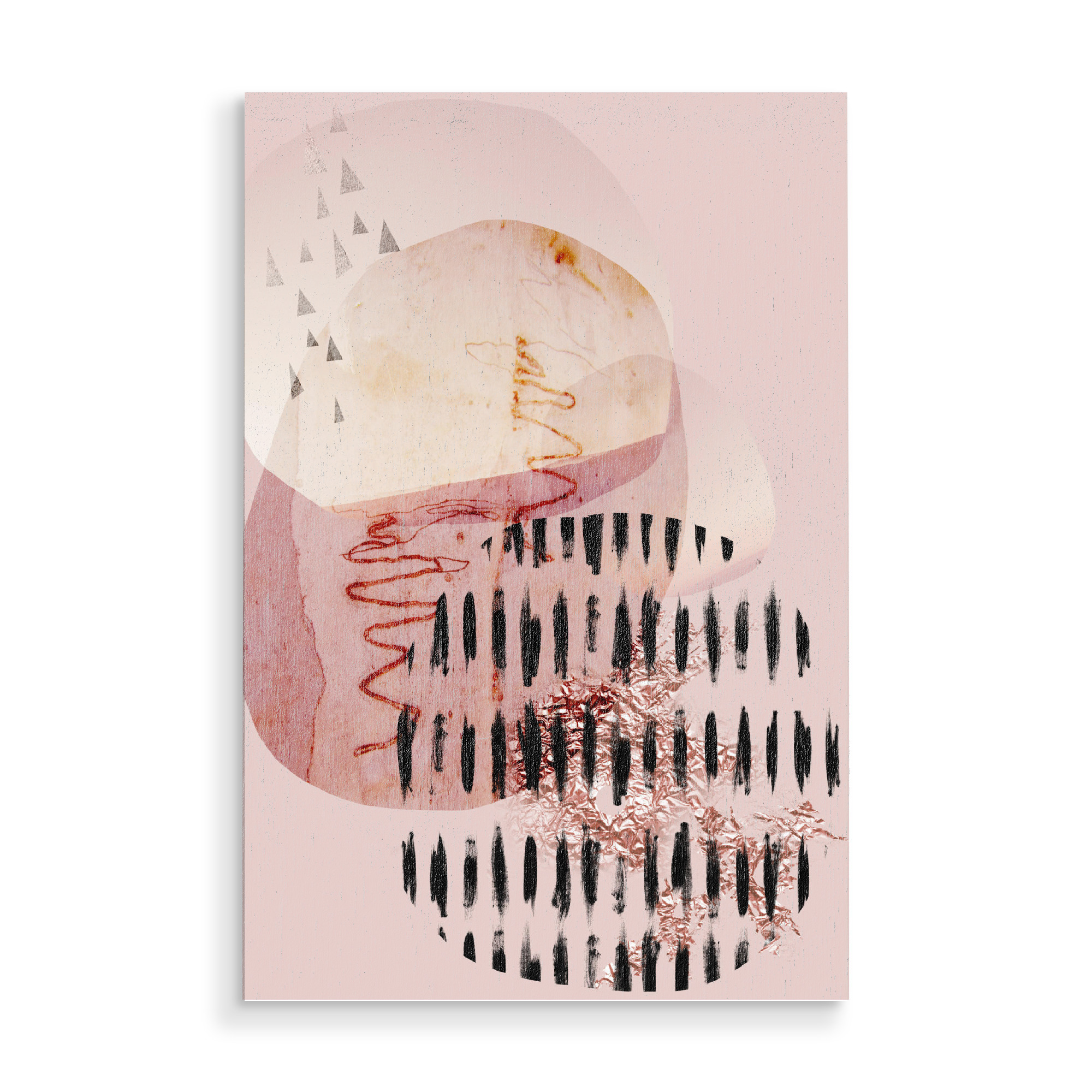 Holzbild "Abstract Scandi in Blush Pink" artboxONE - Abstrakt