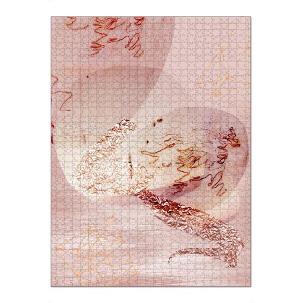Puzzle Ravensburger "Blush and Rose Gold Abstract" artboxONE - Abstrakt - Blush,Rose gold - Bild blush