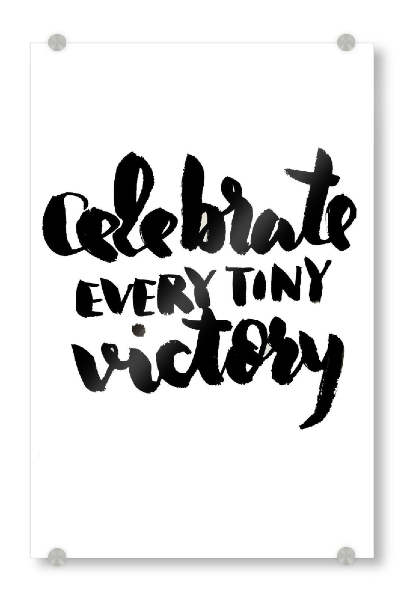 Acrylglasbild "Tiny victory" artboxONE - Typografie