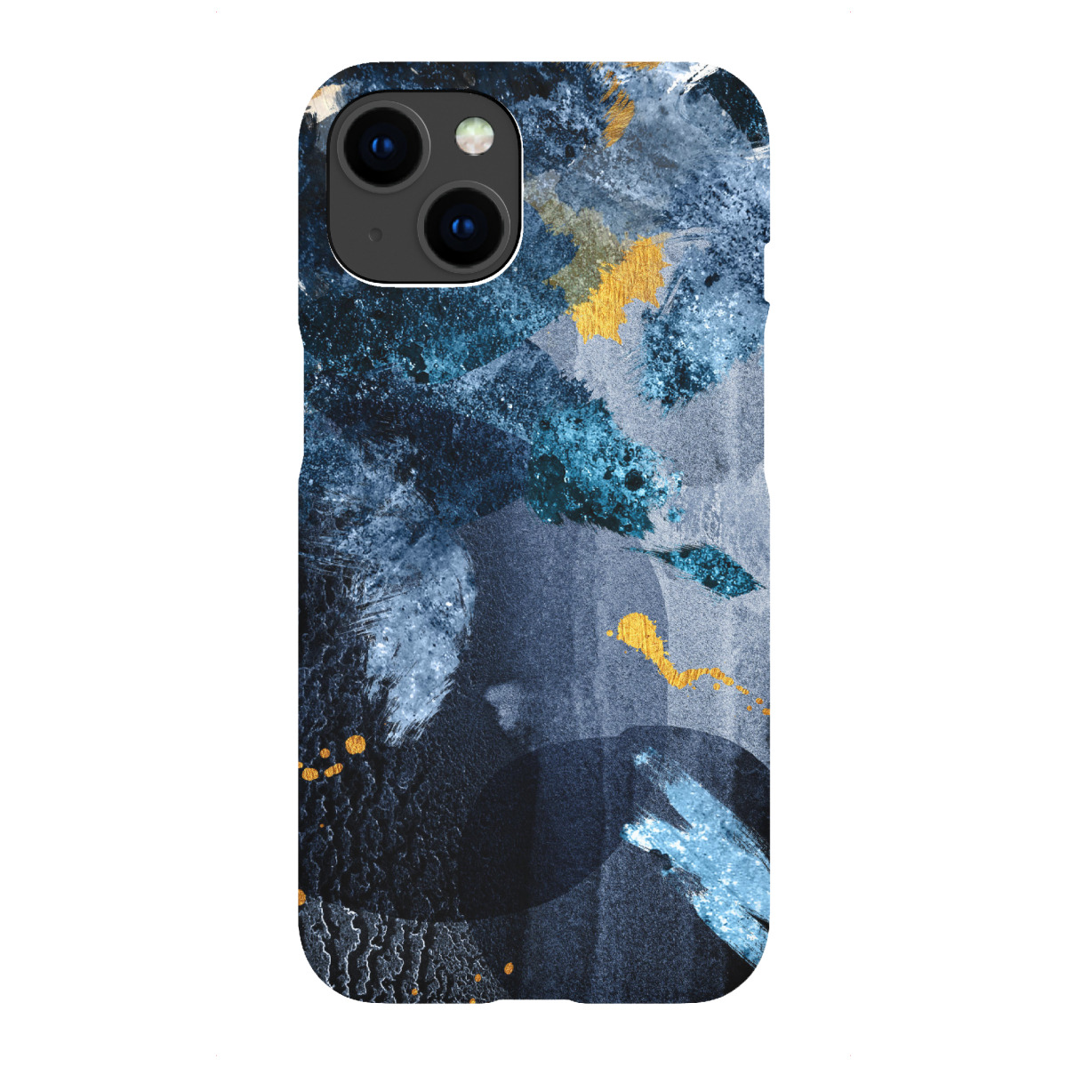 "Blue and Gold Abstract"für iPhone - Premium-Case Handyhülle artboxONE