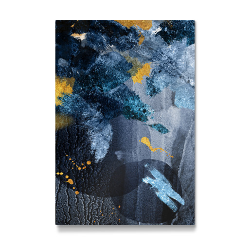 Purchase the Blue and Gold Abstract as a Poster at artboxONE