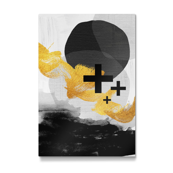 Galerie-Print "Black and Gold Abstract" 30x20 cm artboxONE