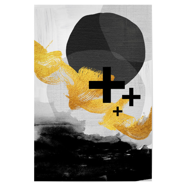 Poster 30x20 cm "Black and Gold Abstract" artboxONE - Abstrakt,Schwarzweiß