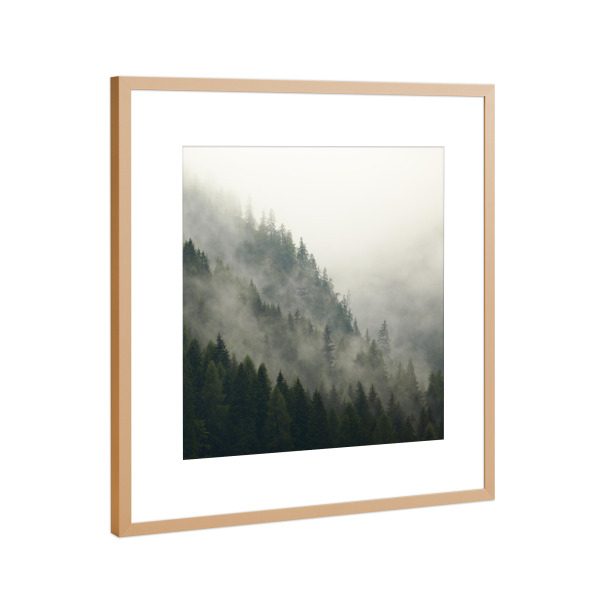 Poster mit Rahmen Kupfer "Mountain Mist" artboxONE - Natur