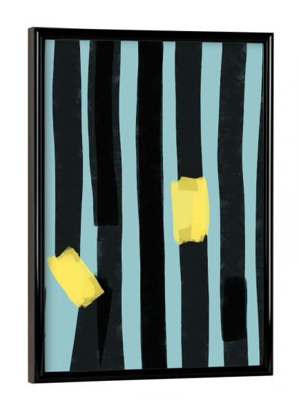 Poster mit schwarzem Rahmen "Black Stripes" artboxONE - Abstrakt,Geometrie - Streifen,Abstrakt,Malerei,Kunst,Acryl,Digital