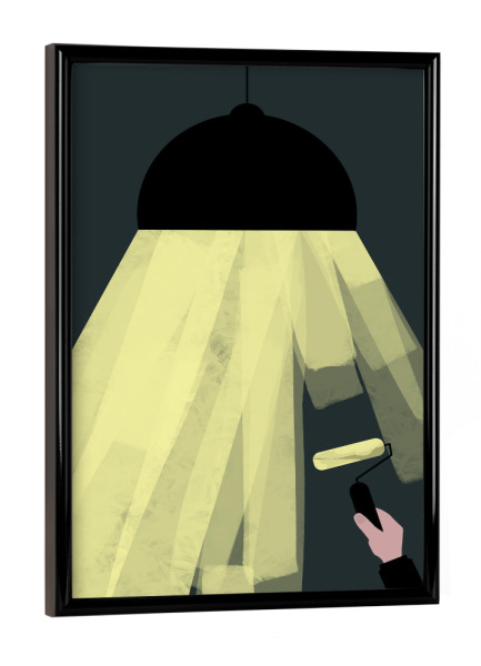 Poster mit schwarzem Rahmen "Light Paint" artboxONE - Für Kinder,Comic,Menschen,Architektur