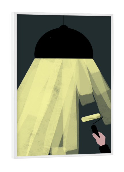 Poster mit weißem Rahmen "Light Paint" artboxONE - Für Kinder,Comic,Menschen,Architektur