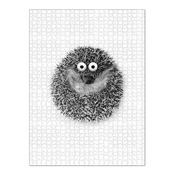Puzzle Ravensburger "Funny Hedgehog" artboxONE - Für Kinder,Tiere - Igel,Lustig,Augen,Niedlich,Stacheln,Tier,Haustier,Fotografie - Bild Igel