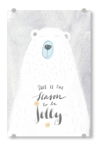 Acrylglasbild "This is the season to be jolly" artboxONE - Typografie,Für Kinder,Tiere,Liebe,Weihnachten