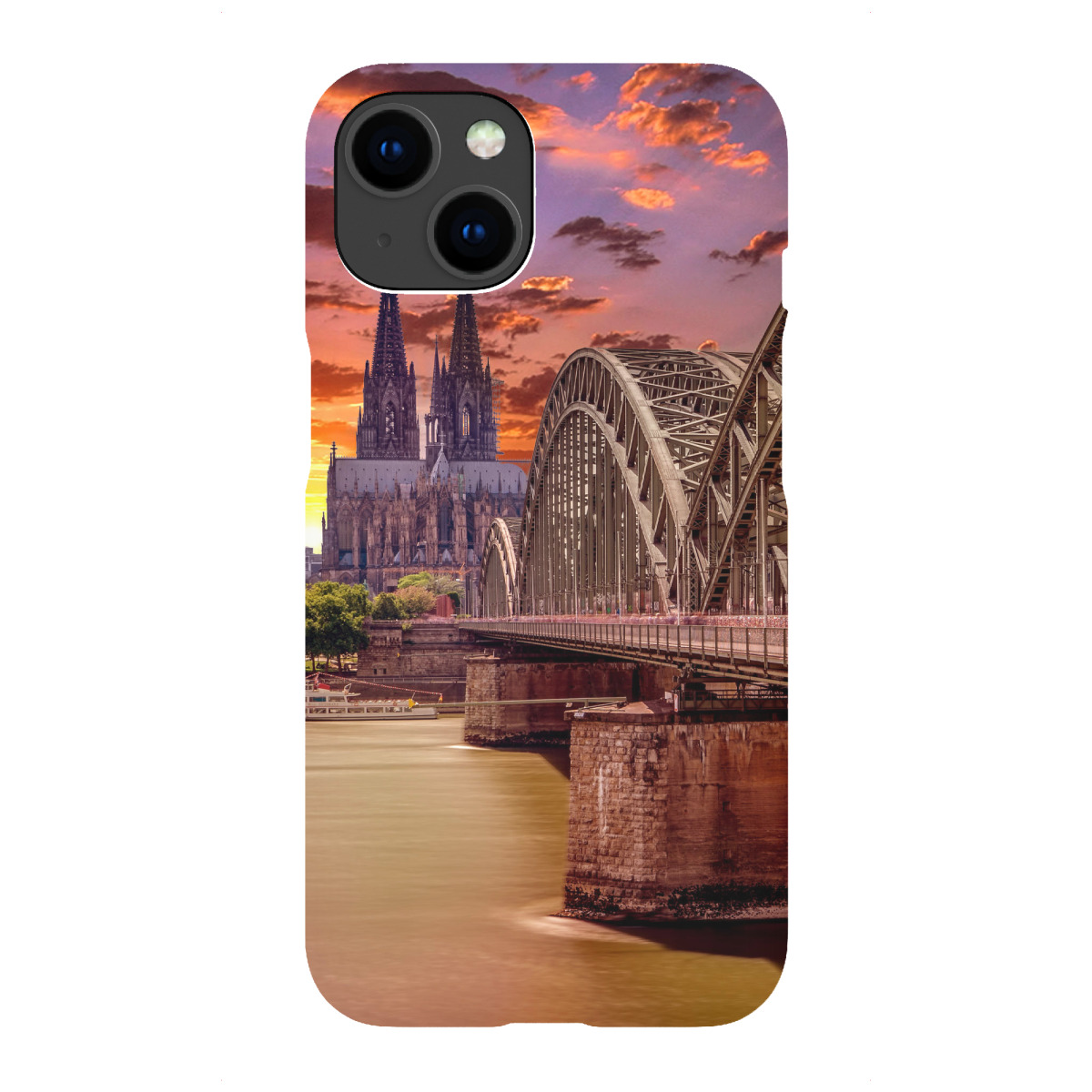 iPhone "KÖLNER DOM SONNENUNTERGANG" Premium-Case Handyhülle artboxONE