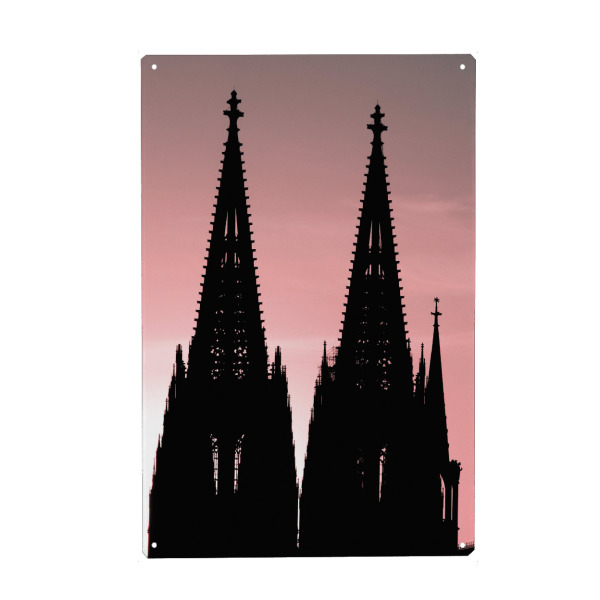 Metall Poster "KÖLNER DOM TURMSPITZEN" artboxONE - Städte,Städte / Köln,Architektur