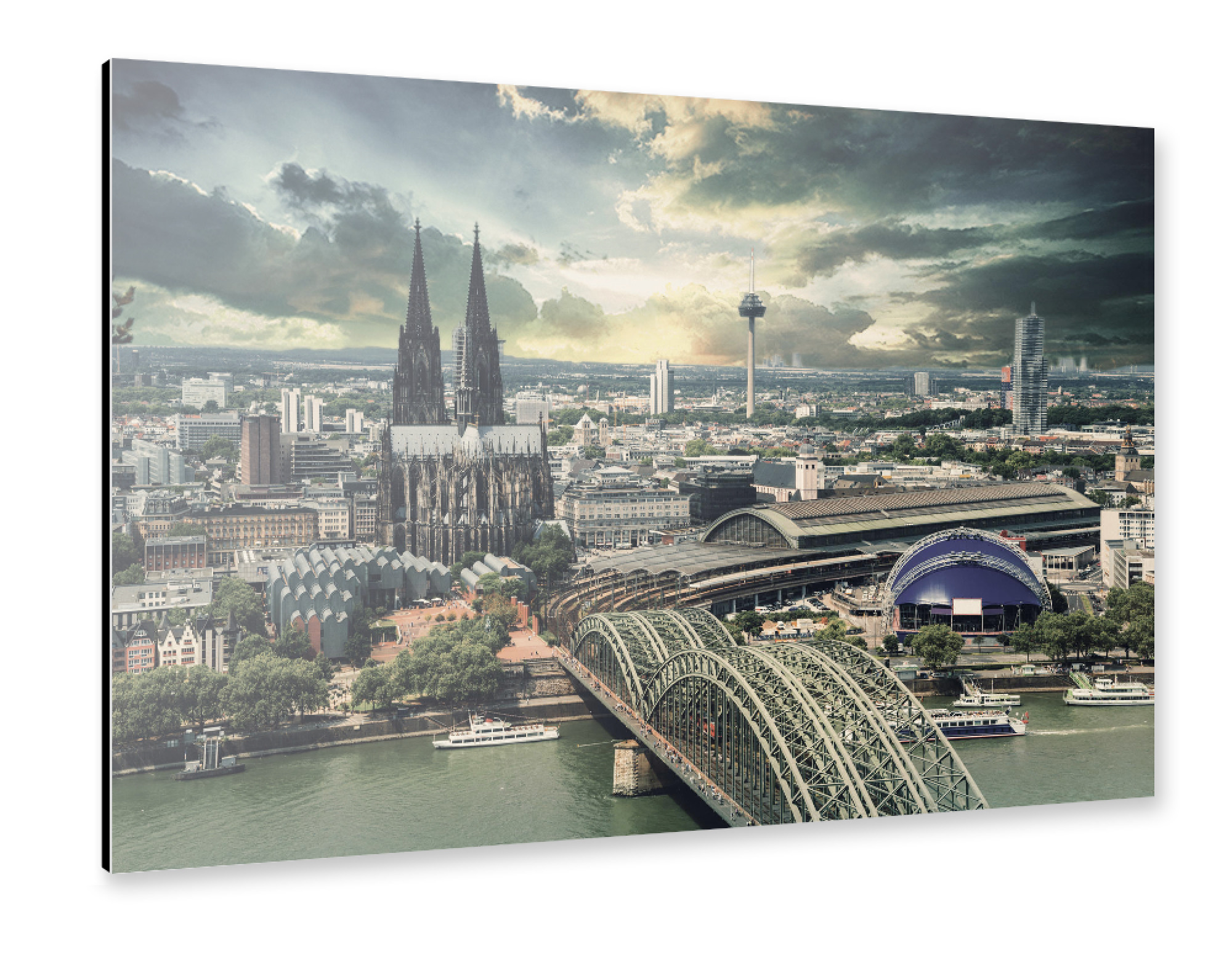 Alu-Dibond "KÖLN SKYLINE II" 75x50 cm artboxONE