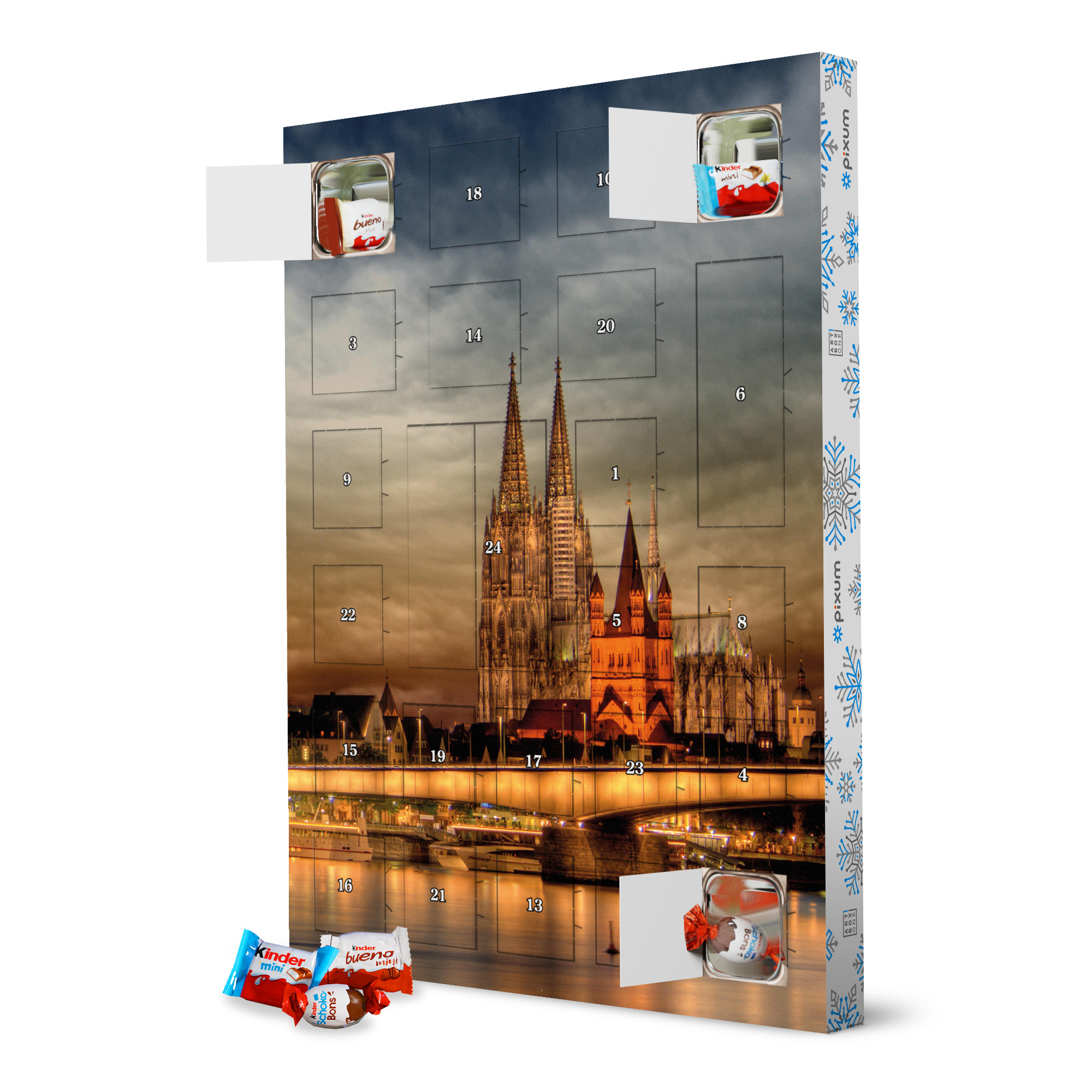 Adventskalender XXL mit Produkten von Kinder KÖLN SKYLINE I artboxONE Adventskalender Städte