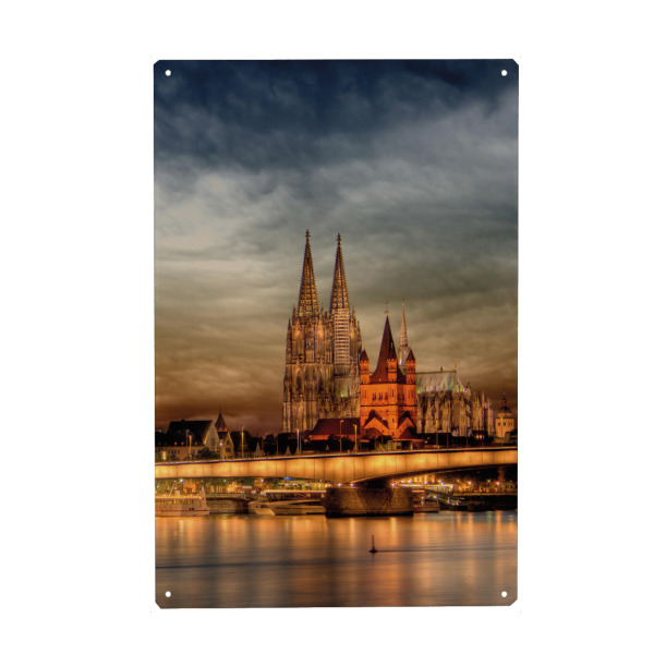 Metall Poster "KÖLN SKYLINE I" artboxONE - Städte,Städte / Köln,Architektur