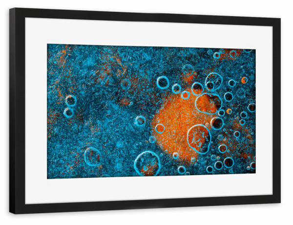 Poster mit Rahmen schwarz "Eiskunst IV" artboxONE - Natur,Abstrakt