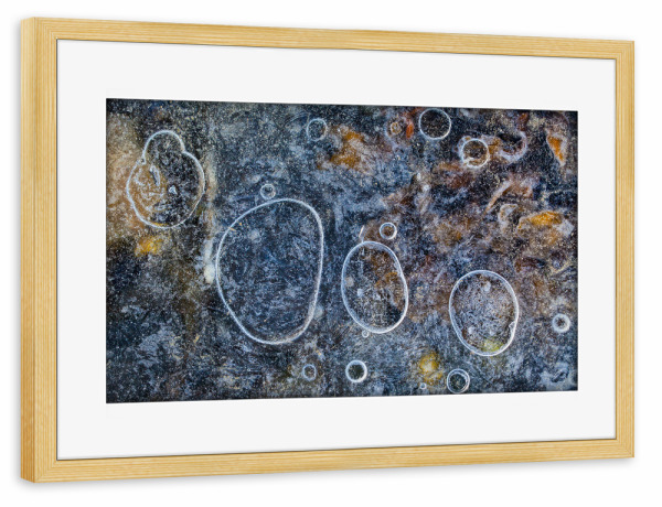 Poster mit Rahmen kiefer "Eiskunst II" artboxONE - Natur,Abstrakt